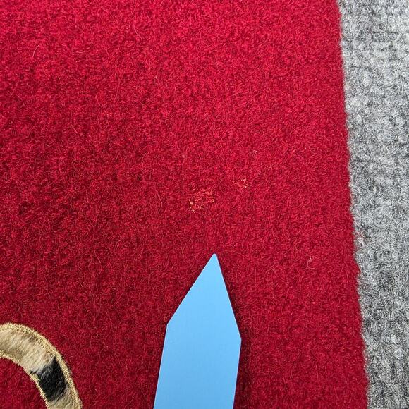 Lisa International Vest Women Medium Wool Cat Print Fuzzy Embroidered Zip Up VTG - Picture 16 of 16